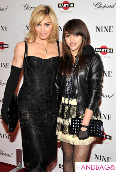 Madonna and Lourdes Leon and her Marc By Marc Jacobs black Shiny Studs 