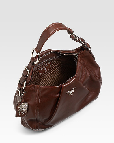 Subtle luxury: Prada Soft Calfskin Hobo bag - Handbag du Jour ...  